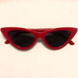 Red Cat Eye Sunglasses